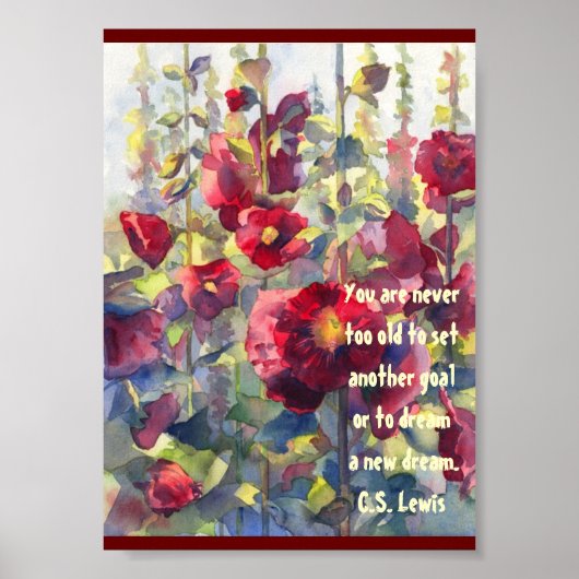 Hollyhocks Poster/Print Poster (Vorne)