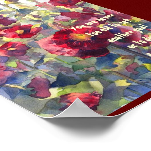 Hollyhocks Poster/Print Poster (Ecke)