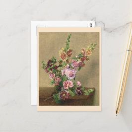 Hollyhocks Postkarte
