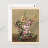 Hollyhocks Postkarte (Vorne/Hinten)