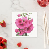 Hollyhocks Serviette (Beispiel)