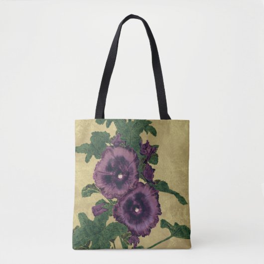Hollyhocks Tote Bag Tasche (Vorderseite)