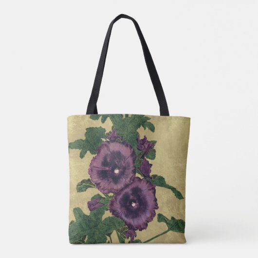 Hollyhocks Tote Bag Tasche (Rückseite)