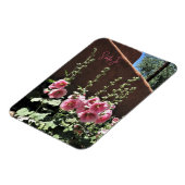Hollyhocks und Adobe Santa Fe New Mexico Magnet (Linke Seite)