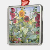 Hollyhocks und Sonnenblumen 2005 Ornament Aus Metall (Links)