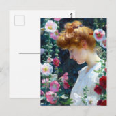 Hollyhocks und Sunlight Charles Courtney Curran Postkarte (Vorne/Hinten)