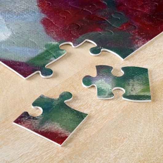 Hollyhocks und Sunlight Curran Art Puzzle (Seite)