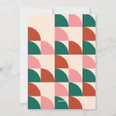 HollyJolly Retro Geometric Pattern Weihnachtsgesch Feiertagskarte (Rückseite)