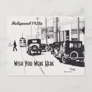 "Hollywood 1920s" wünscht, Sie wären hier Postkart Postkarte