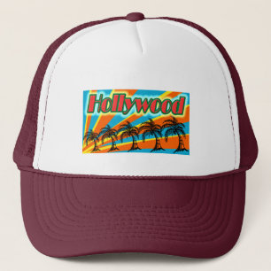 Hollywood 5 Palm Trees Hat Truckerkappe