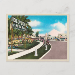 Hollywood am Meer Vintag Florida Postkarte