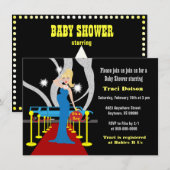 Hollywood Baby Dusche Einladung Junge (Vorne/Hinten)