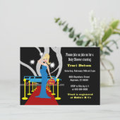 Hollywood Baby Dusche Einladung Junge (Stehend Vorderseite)