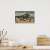 Hollywood Beach, Florida - Aussicht auf Strand Poster (Küche)