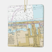 Hollywood Beach Florida Chart Keramikornament (Links)