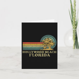 Hollywood Beach Florida Familienurlaub Vintag Pa Karte