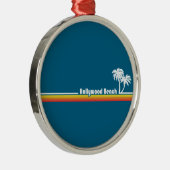 Hollywood Beach Florida Ornament Aus Metall (Rechts)