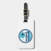 Hollywood Beach Florida Palm Tree Birds Gepäckanhänger (Vorderseite vertikal)