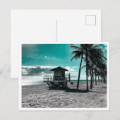 HOLLYWOOD BEACH FLORIDA POSTKARTE (Vorne/Hinten)