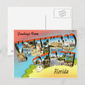 Hollywood Beach Florida Postkarte (Vorne/Hinten)
