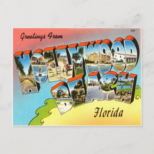 Hollywood Beach Florida Postkarte (Vorderseite)