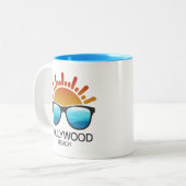 Hollywood Beach Florida Sonnenbrille Zweifarbige Tasse (Vorderseite Links)