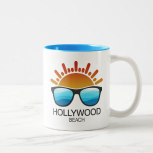 Hollywood Beach Florida Sonnenbrille Zweifarbige Tasse