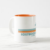 Hollywood Beach Florida Sun Palm Trees Zweifarbige Tasse (Vorderseite Links)