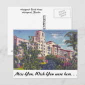 Hollywood Beach Hotel, Hollywood, Florida Postkarte (Vorne/Hinten)