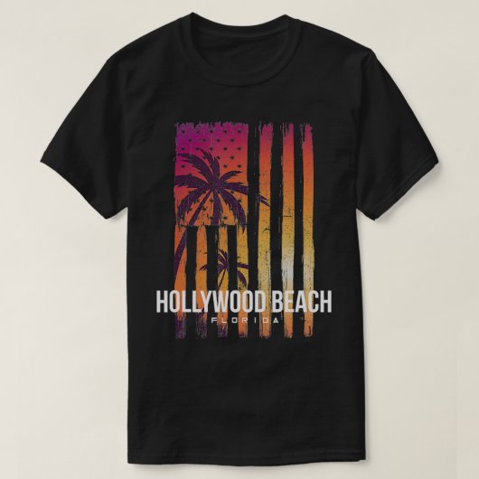 Hollywood Beach USA Florida  T-Shirt (Design vorne)