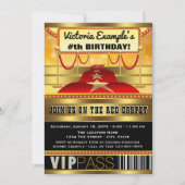 Hollywood Birthday Party Einladungen (Vorderseite)