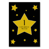 Hollywood Birthday Party Filmstars Tischnummer (Rückseite)