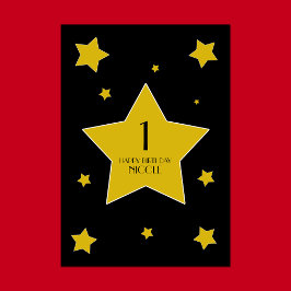 Hollywood Birthday Party Filmstars Tischnummer