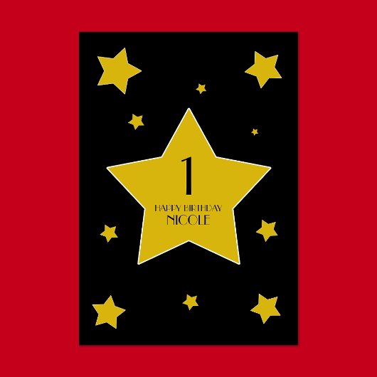 Hollywood Birthday Party Filmstars Tischnummer