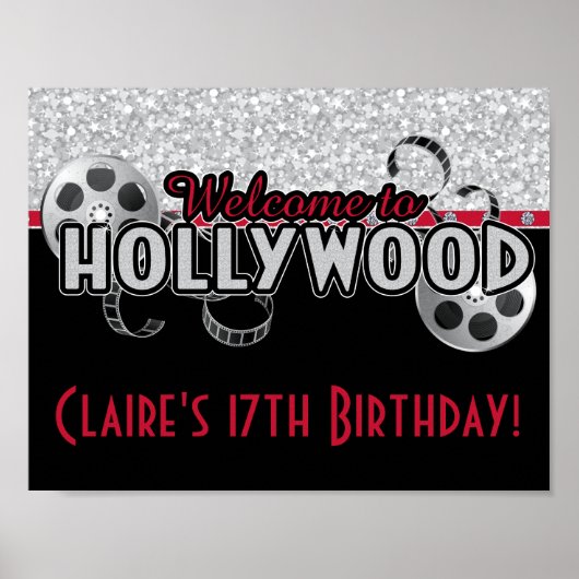 Hollywood Birthday Party Poster (Vorne)