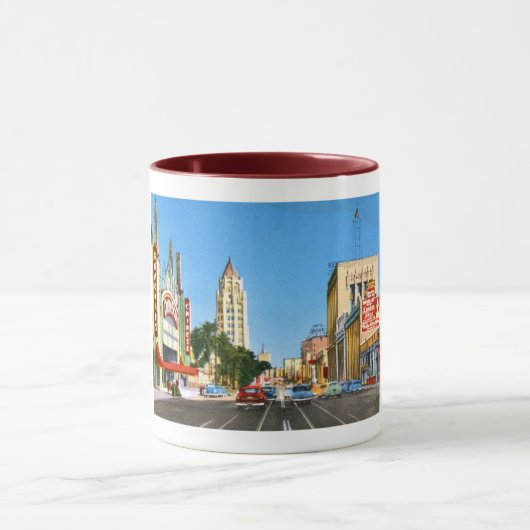 Hollywood Boulevard, Los Angeles Vintag Tasse (Zentrum)