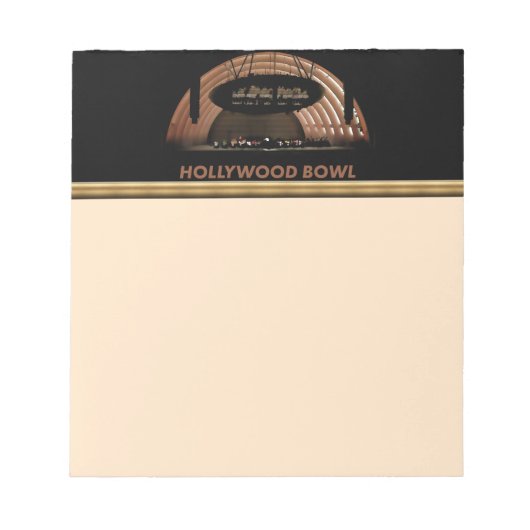 Hollywood Bowl Notizblock (Vorderseite)