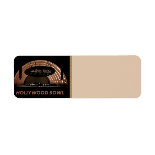 Hollywood Bowl Rücksendeadresse (Vorne)