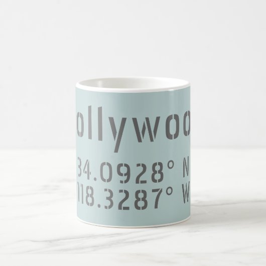Hollywood Breitengrad Kaffeetasse (Mittel)