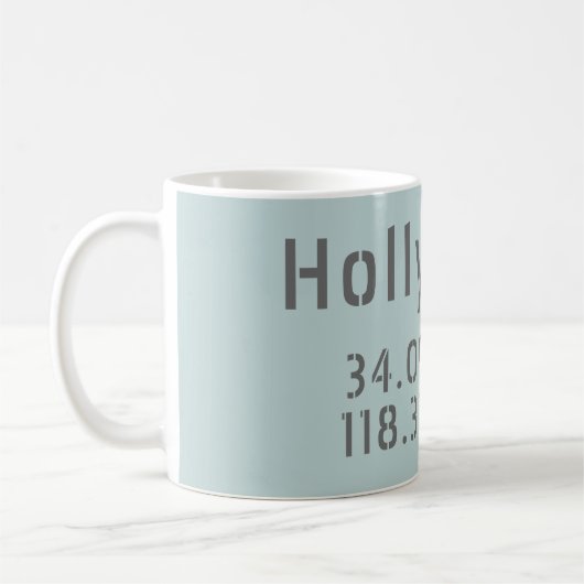 Hollywood Breitengrad Kaffeetasse (Links)