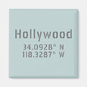 Hollywood Breitengrad Magnet (Vorne)