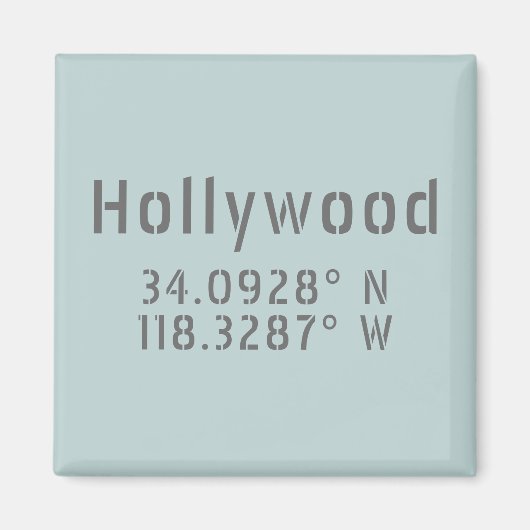 Hollywood Breitengrad Magnet (Vorne)