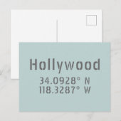 Hollywood Breitengrad Postkarte (Vorne/Hinten)