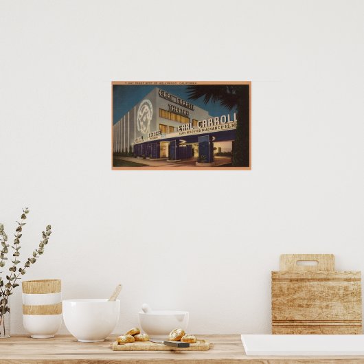 Hollywood, CA - "Ein schwuler Nachtspot" Poster (Küche)