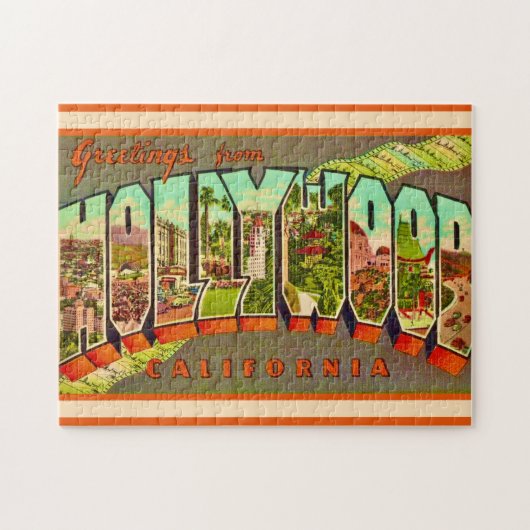Hollywood CA Greeting Puzzle (Horizontal)