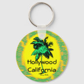 Hollywood CA Palm Tree Schlüsselkette Schlüsselanhänger (Vorderseite)