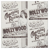 Hollywood Cabaret Restaurant und Print der 30er Ja Stoff (Nahaufnahme)