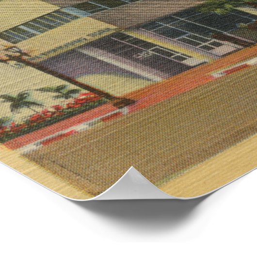 Hollywood, CAColumbia Square, KNX Broadcasting Poster (Ecke)