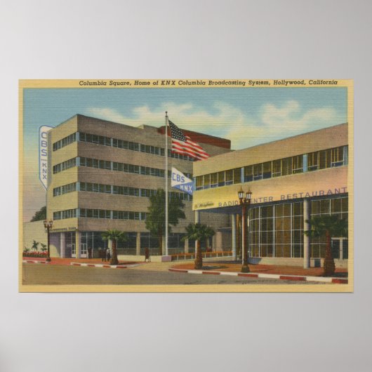 Hollywood, CAColumbia Square, KNX Broadcasting Poster (Vorne)