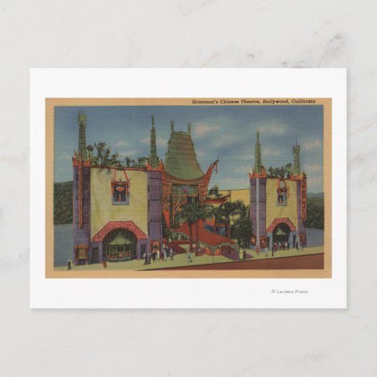 Hollywood, CAGraumans Chinesische Theateransicht Postkarte (Vorderseite)